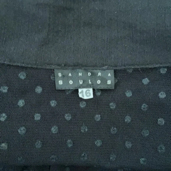Sandra Soulos sheer black spot blouse. Size 12. - Picture 8 of 8